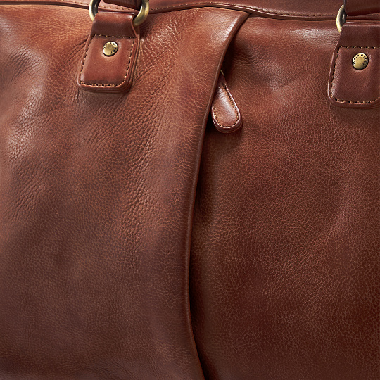 Деловая сумка Dr.Koffer из натуральной кожи коричневая