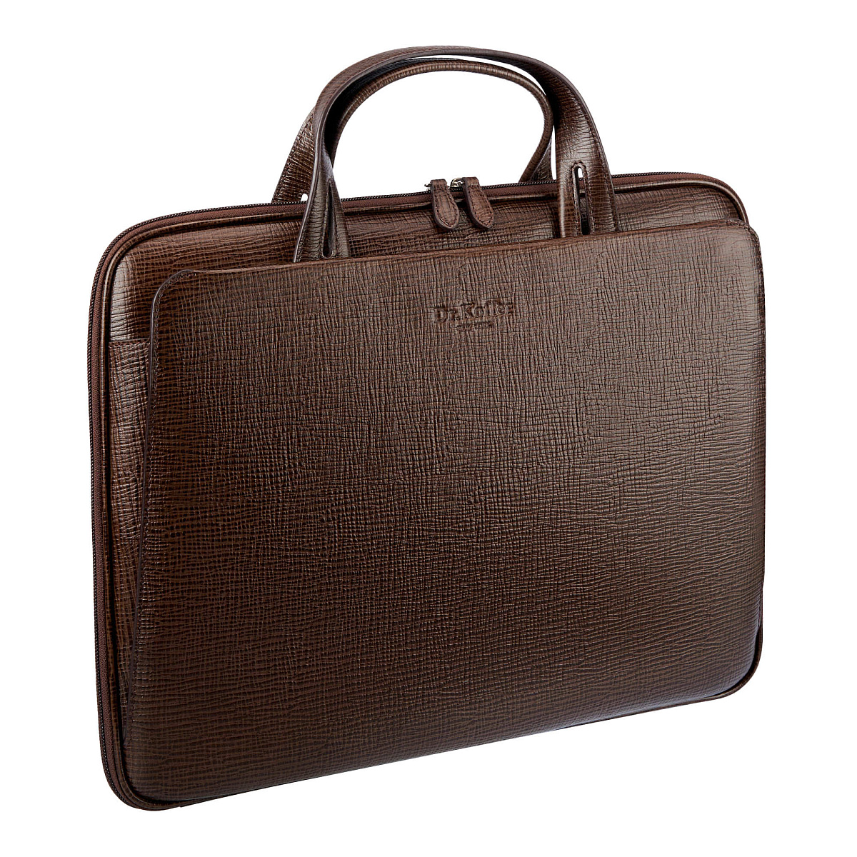 Женская сумка Dr.Koffer из натуральной кожи коричневая