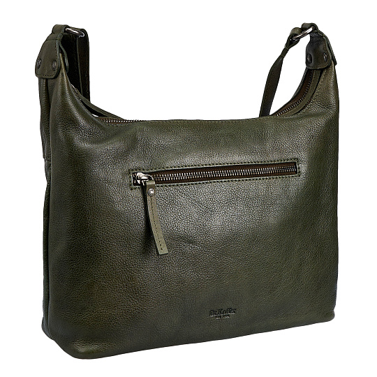 Женская сумка Dr.Koffer из натуральной кожи зеленая