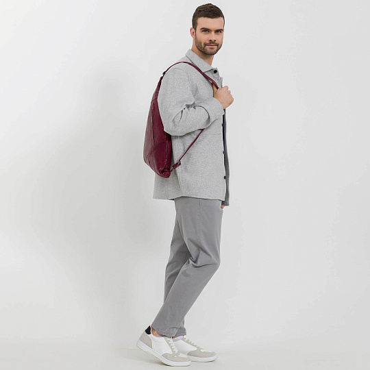 Рюкзак Dr.Koffer из натуральной кожи бордовый