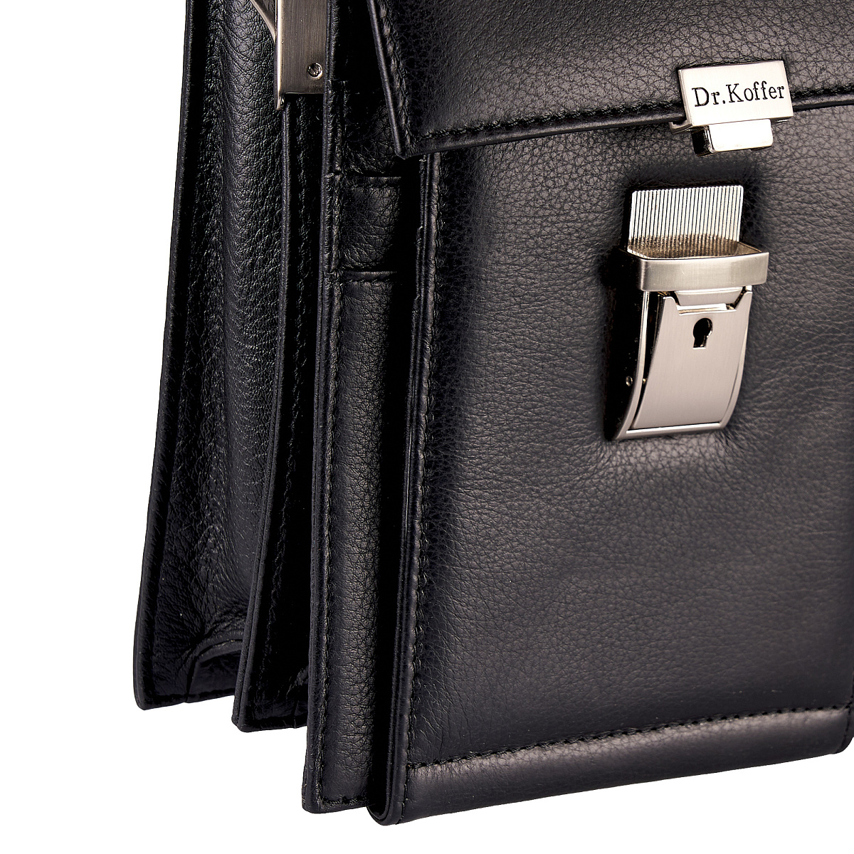 Сумка через плечо Dr.Koffer из натуральной кожи черная