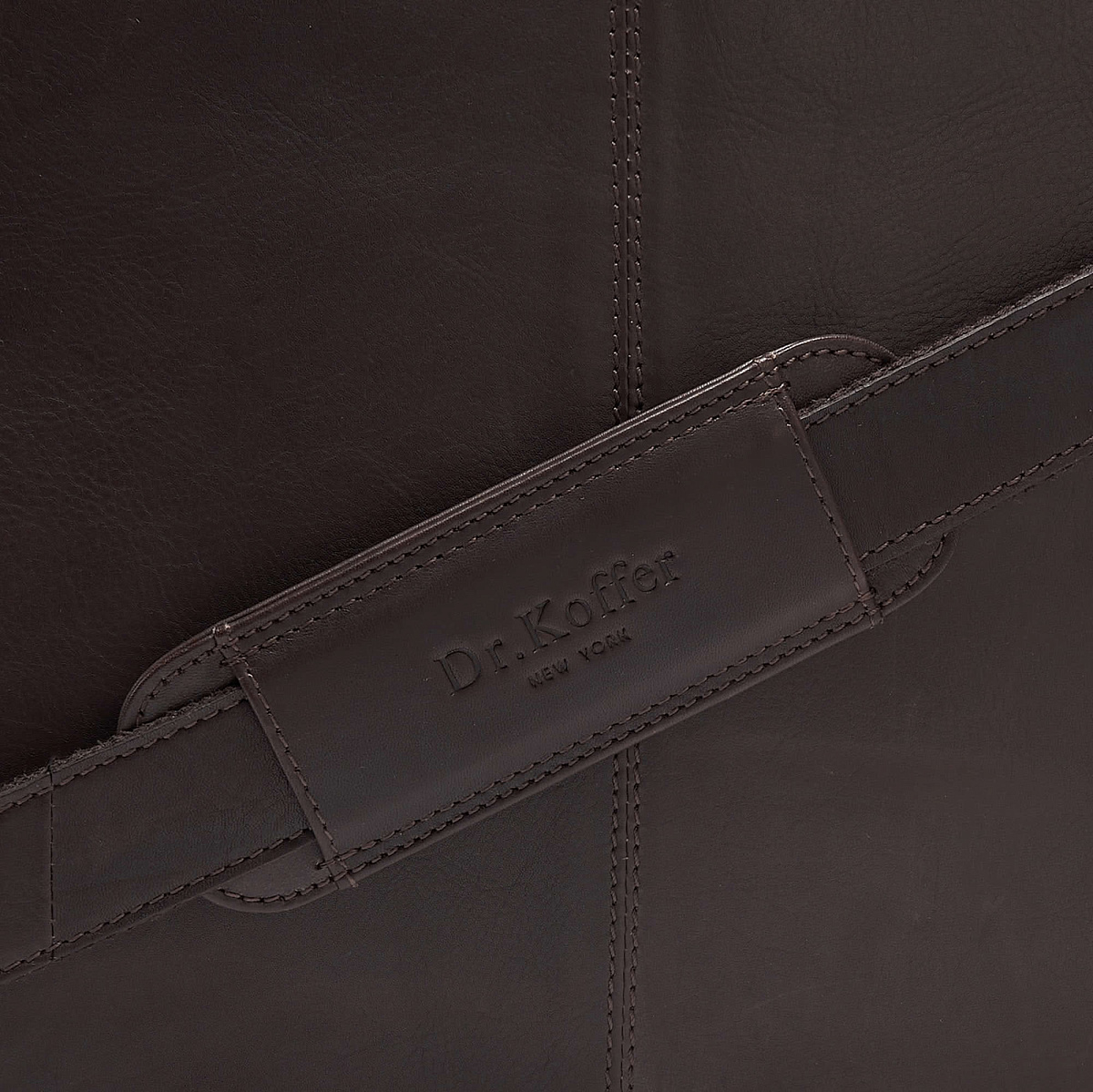 Портфель Dr.Koffer из натуральной кожи темно-коричневый