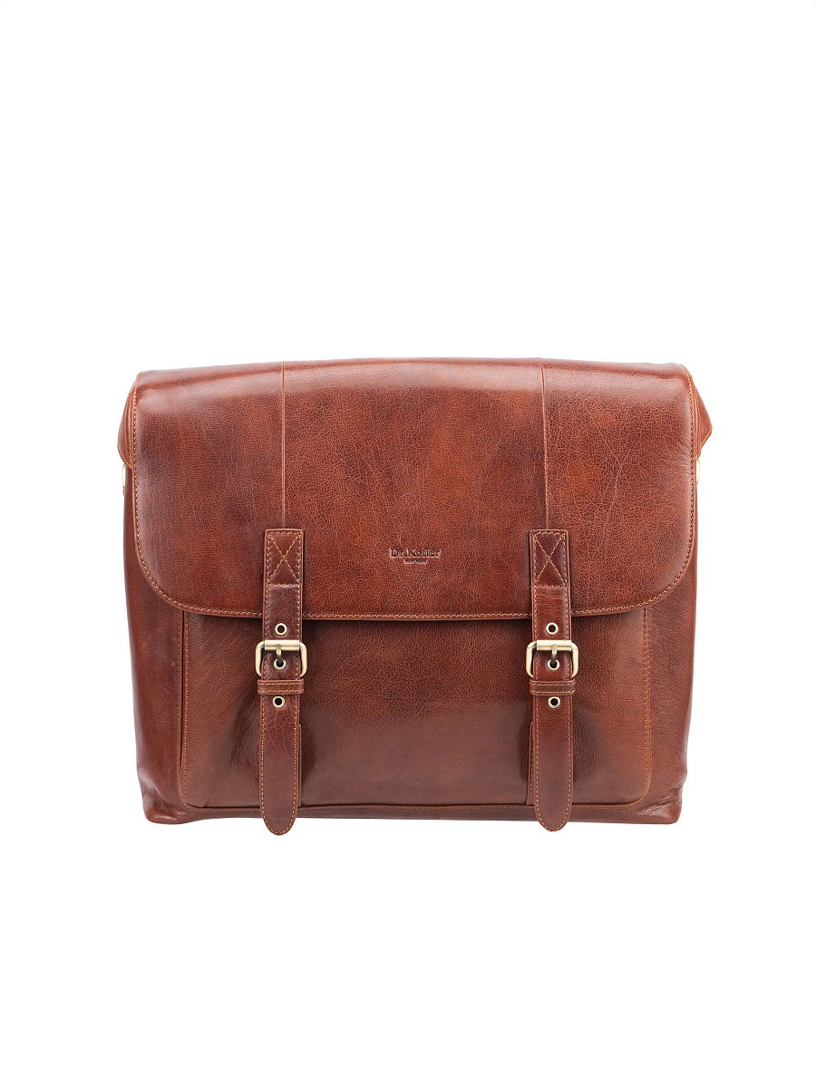 Портфель Dr.Koffer из натуральной кожи светло-коричневый