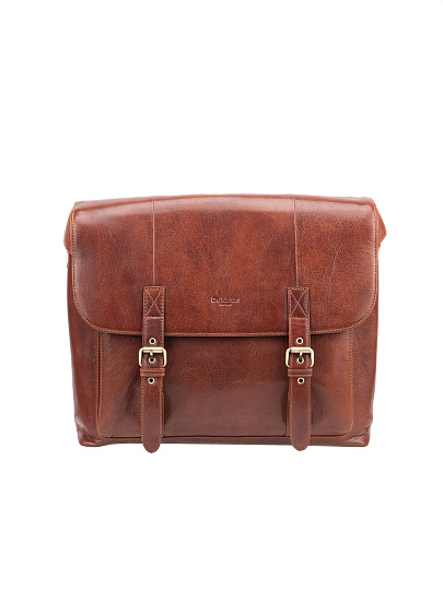 Портфель Dr.Koffer из натуральной кожи светло-коричневый