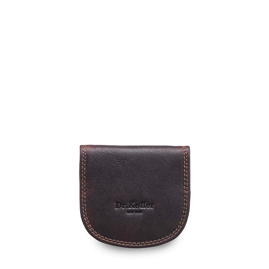 Монетница Dr.Koffer из натуральной кожи коричневая