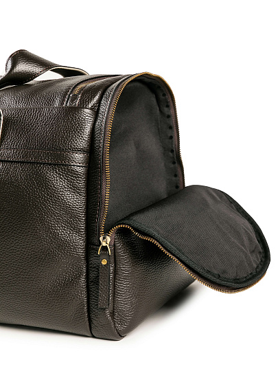 Дорожная сумка Dr. Koffer из натуральной кожи коричневая