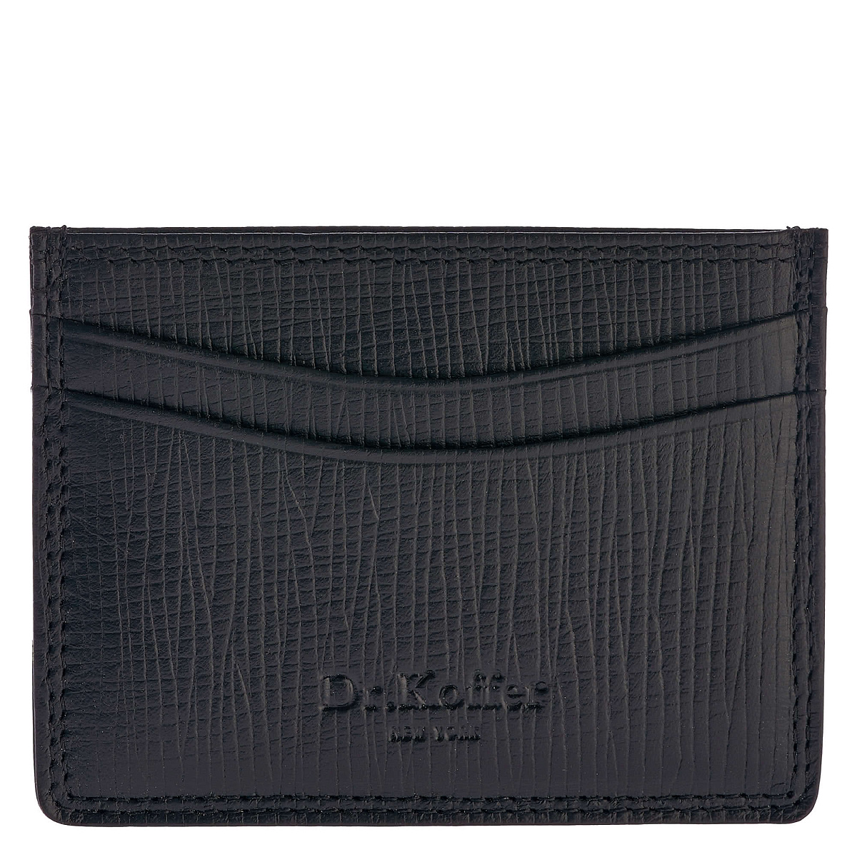Кредитница Dr.Koffer из натуральной кожи черная