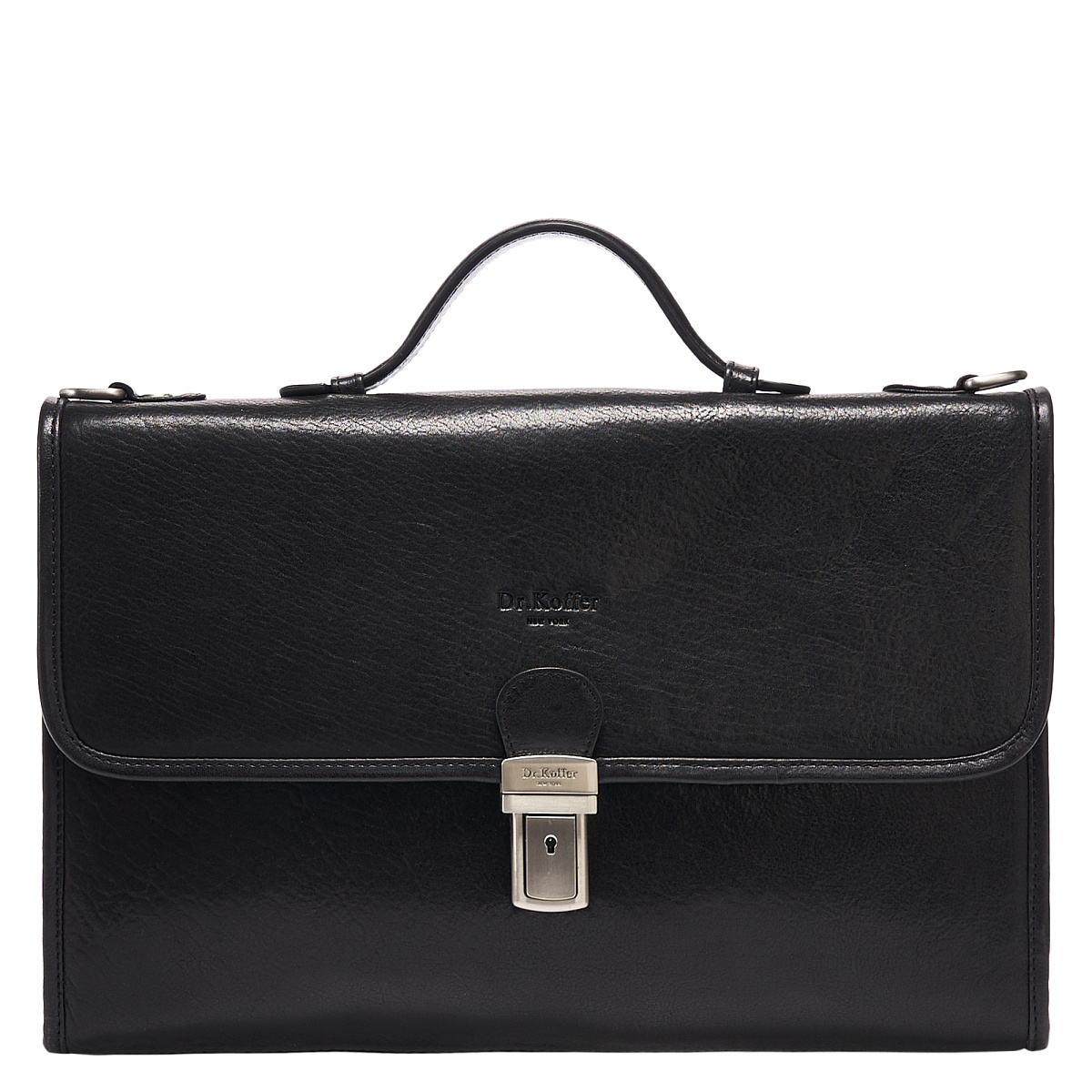Портфель Dr.Koffer из натуральной кожи черный