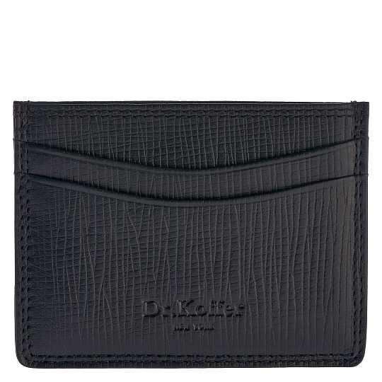 Кредитница Dr.Koffer из натуральной кожи черная