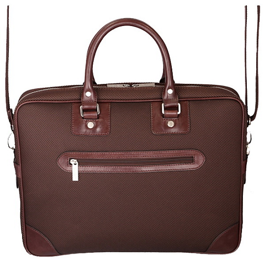 Деловая сумка Dr.Koffer из нейлона и натуральной кожи