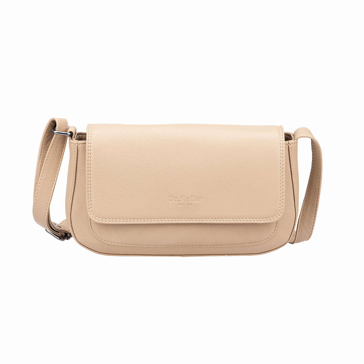 Женская сумка Dr.Koffer из натуральной кожи бежевая