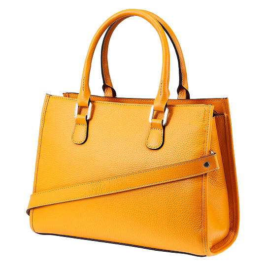 Женская сумка Dr. Koffer из натуральной кожи оранжевая