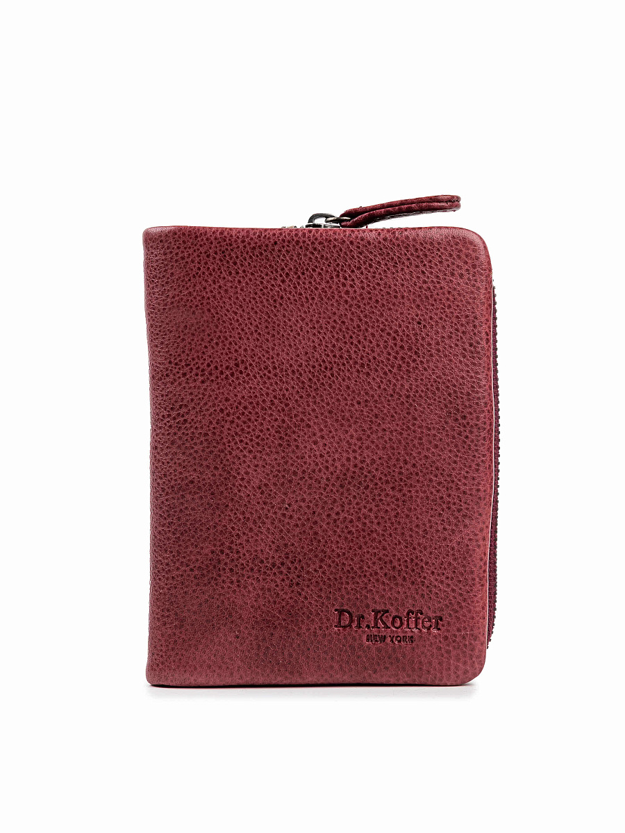 Портмоне Dr.Koffer из натуральной кожи бордовое