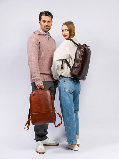 Рюкзак Dr. Koffer из натуральной кожи коричневый