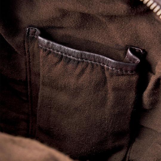 Рюкзак Dr.Koffer из натуральной кожи темно-коричневый