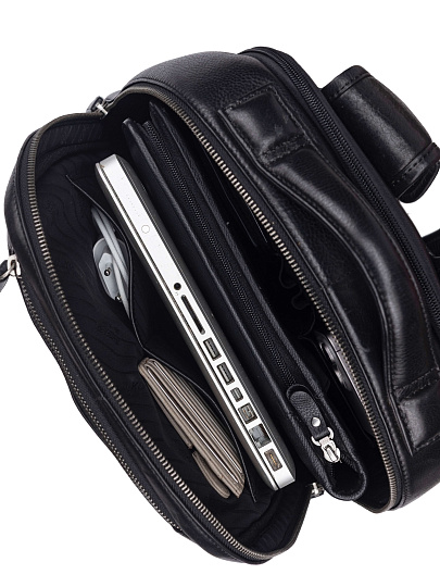 Рюкзак Dr. Koffer из натуральной кожи черный