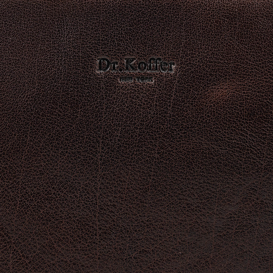 Деловая сумка Dr. Koffer из натуральной кожи коричневая