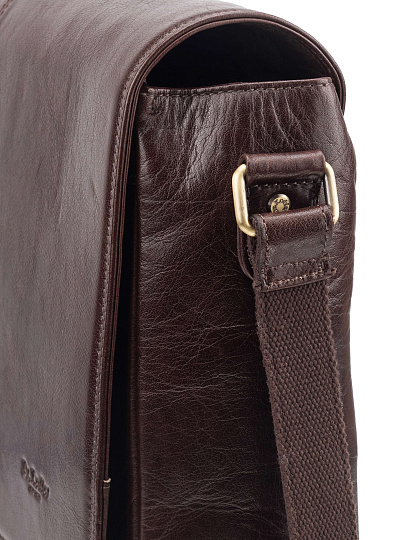 Деловая сумка Dr.Koffer из натуральной кожи коричневая										