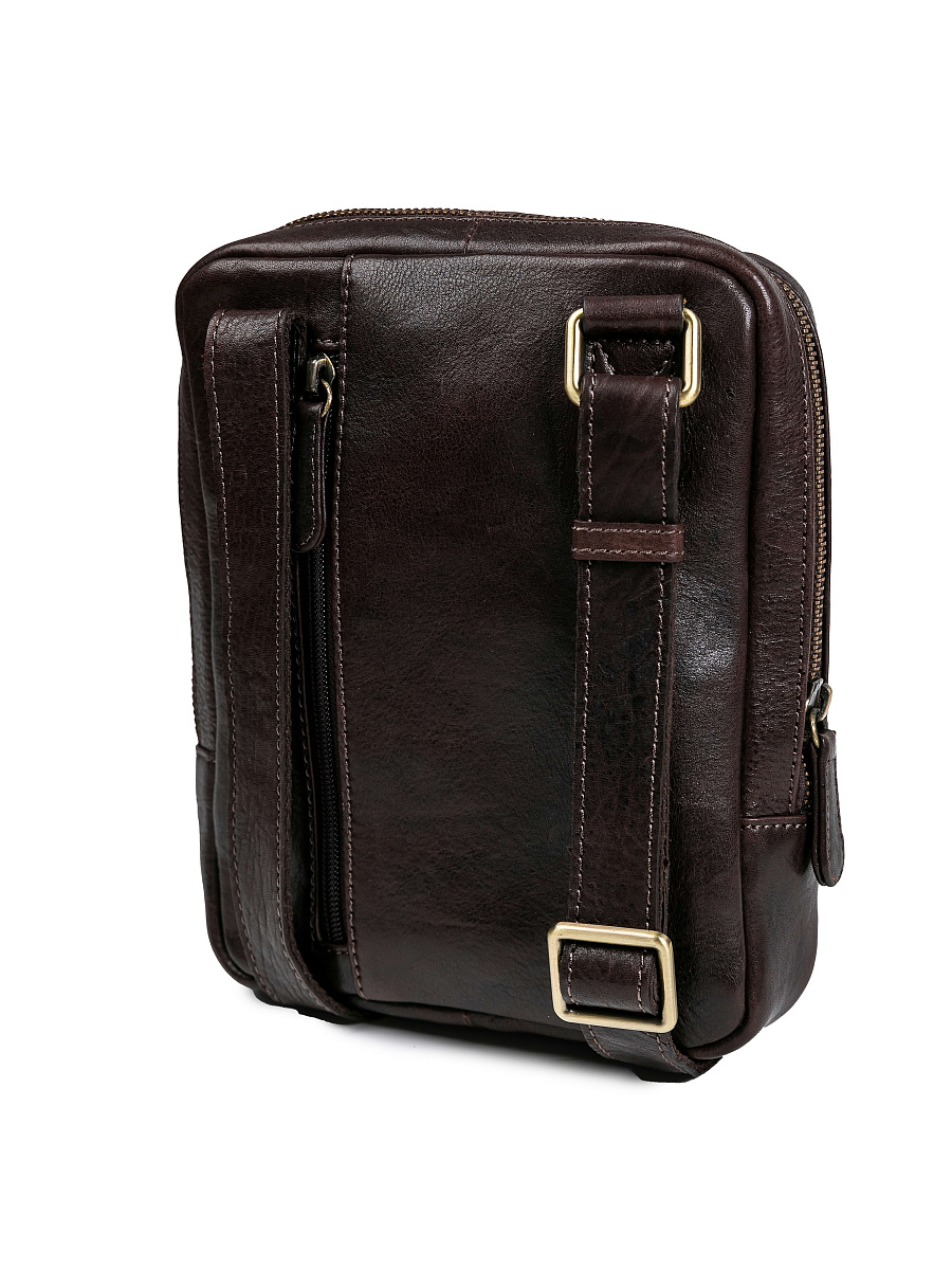 Сумка через плечо Dr.Koffer из натуральной кожи коричневая