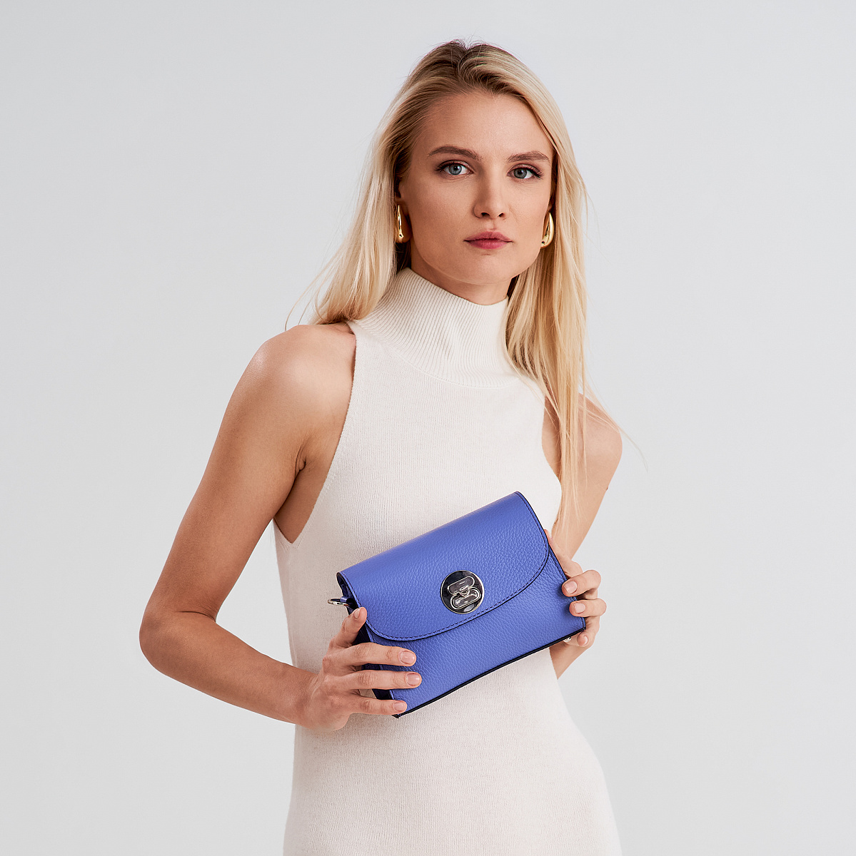 Женская сумка Dr. Koffer из натуральной кожи фиолетовая