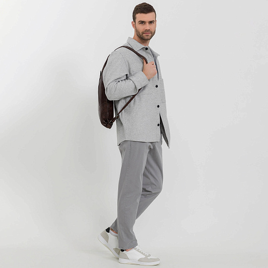 Рюкзак Dr.Koffer из натуральной кожи темно-коричневый