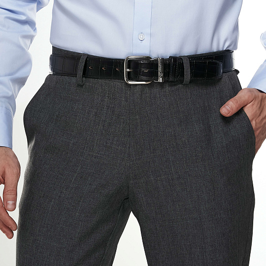 Ремень Dr. Koffer из натуральной кожи черный