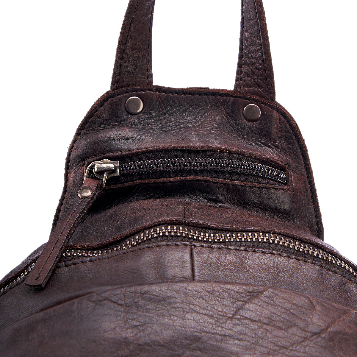 Рюкзак Dr.Koffer из натуральной кожи темно-коричневый