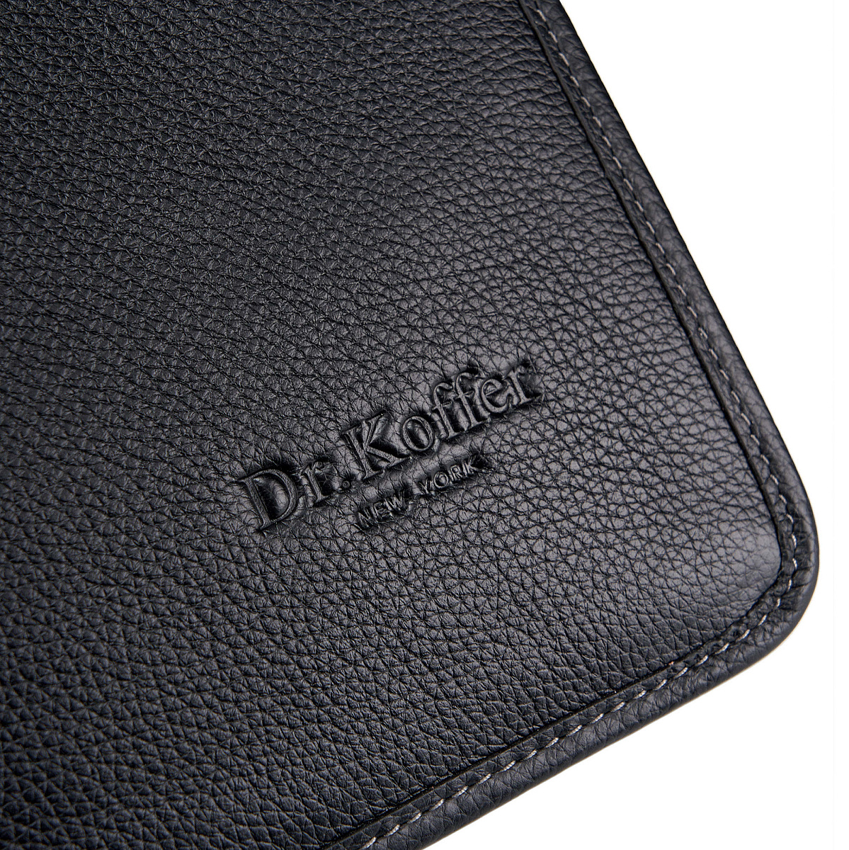 Деловая сумка Dr.Koffer из натуральной кожи черная