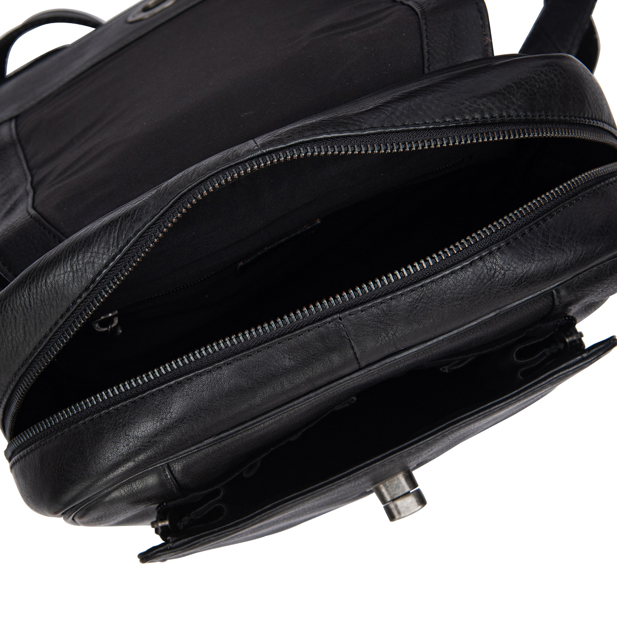 Рюкзак Dr.Koffer из натуральной кожи черный