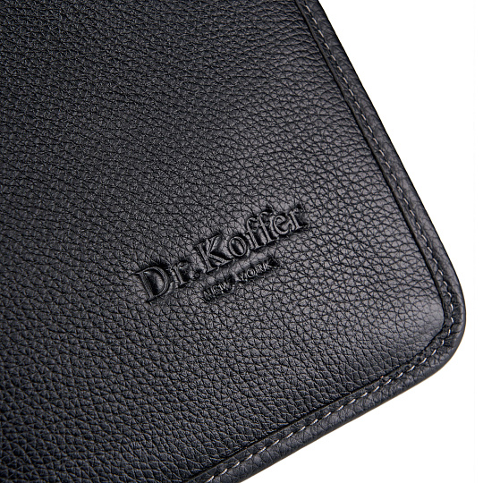 Деловая сумка Dr.Koffer из натуральной кожи черная