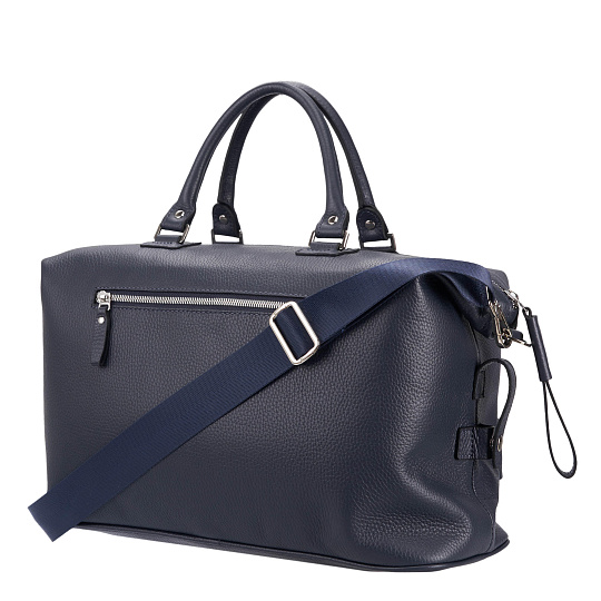 Сумка дорожная Dr.Koffer из натуральной кожи синяя