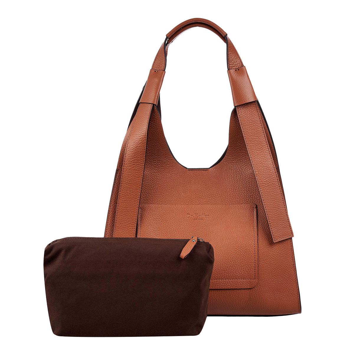 Женская сумка Dr.Koffer из натуральной кожи коричневая