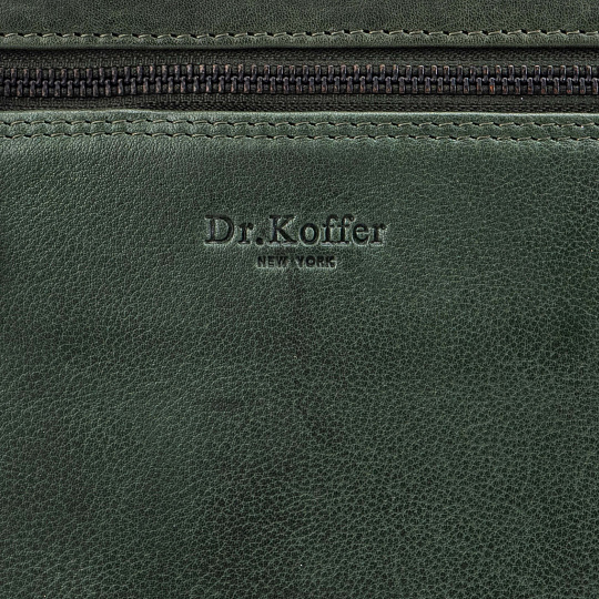 Рюкзак Dr.Koffer из натуральной кожи зеленый