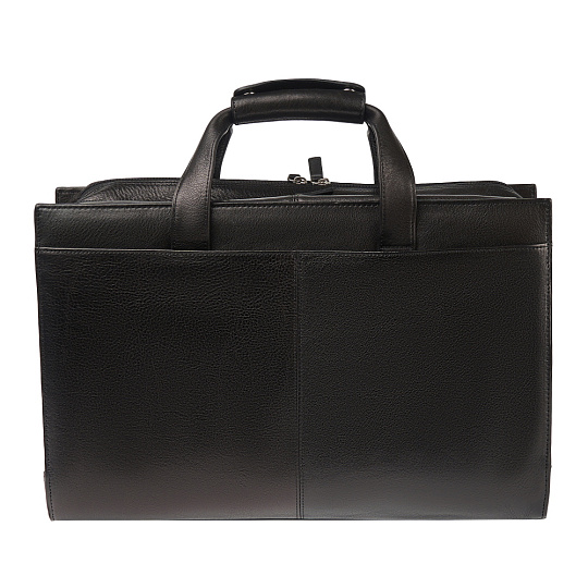 Деловая сумка Dr.Koffer из натуральной кожи черная