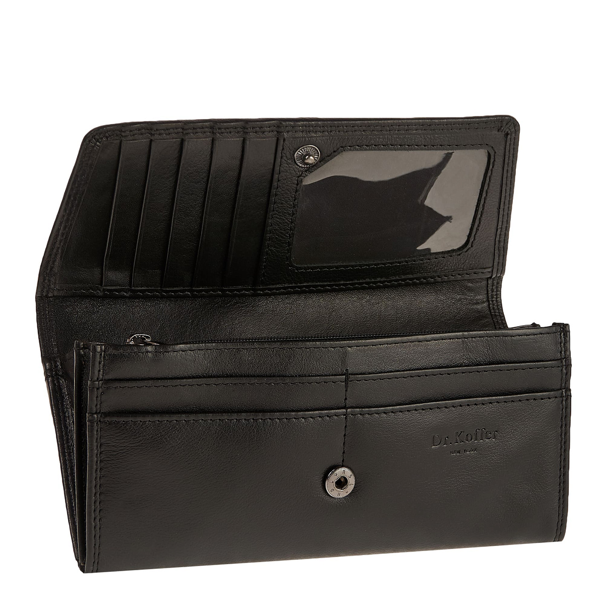 Портмоне Dr.Koffer из натуральной кожи черное
