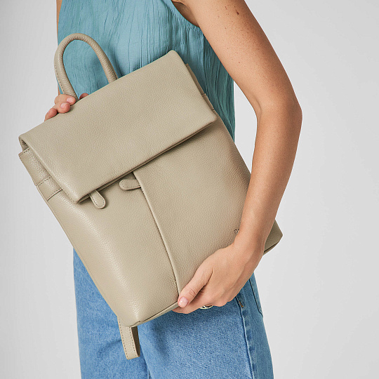 Рюкзак Dr.Koffer из натуральной кожи белый