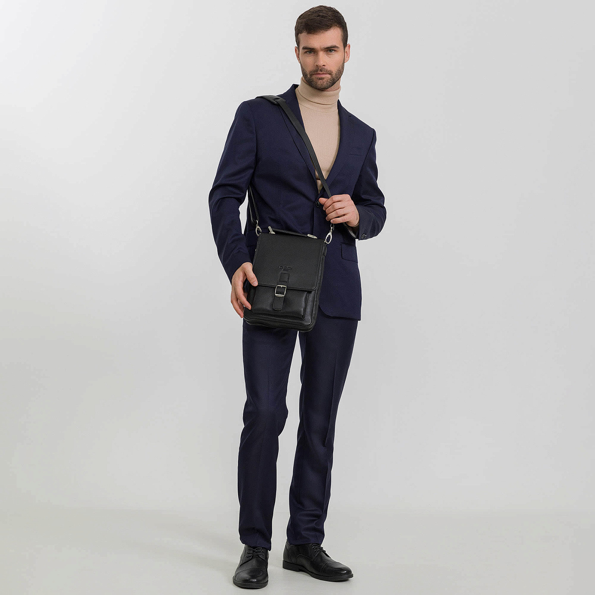 Сумка планшет Dr.Koffer из натуральной кожи черный