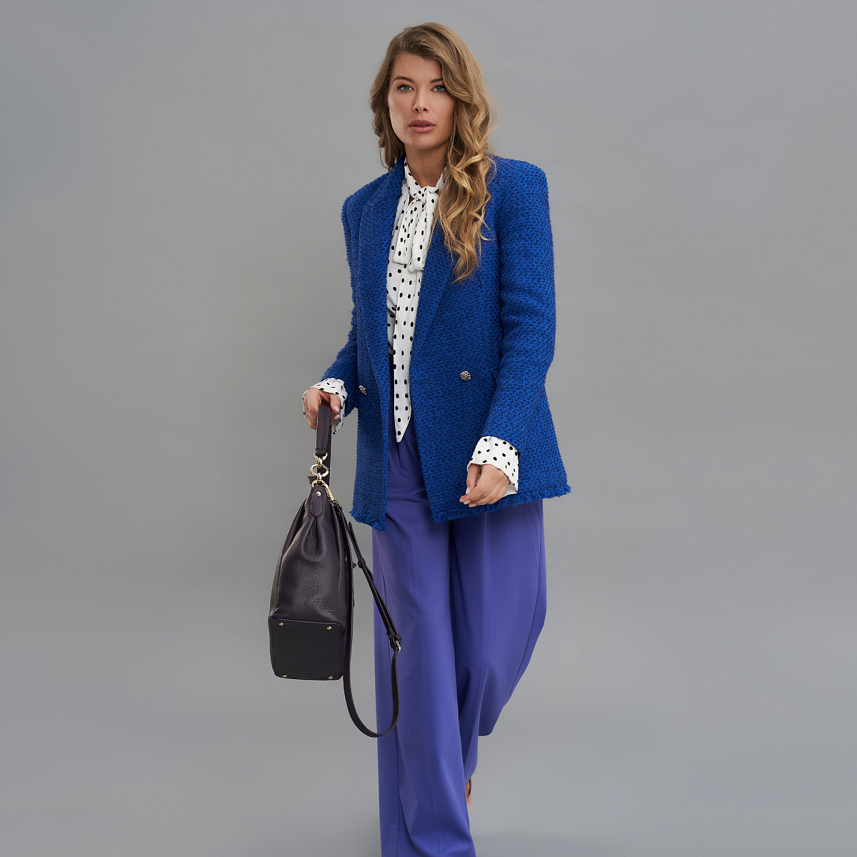 Женская сумка  Dr. Koffer из натуральной кожи фиолетовая