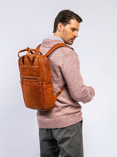 Рюкзак Dr. Koffer из натуральной кожи светло-коричневый