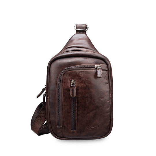 Рюкзак Dr.Koffer из натуральной кожи темно-коричневый