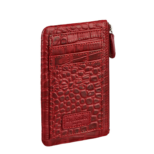 Кредитница Dr.Koffer из натуральной кожи красная