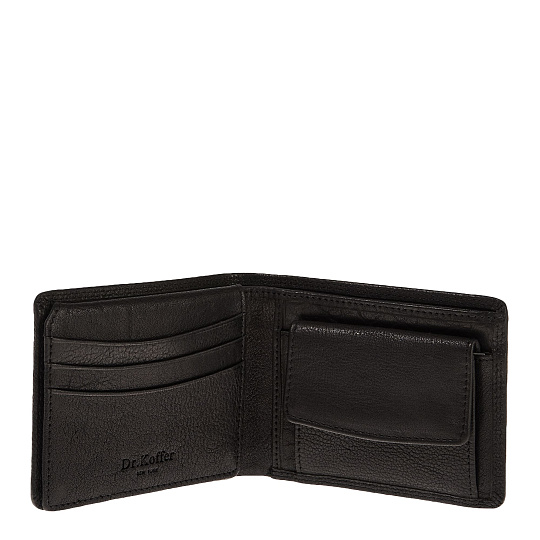 Портмоне Dr.Koffer из натуральной кожи черное