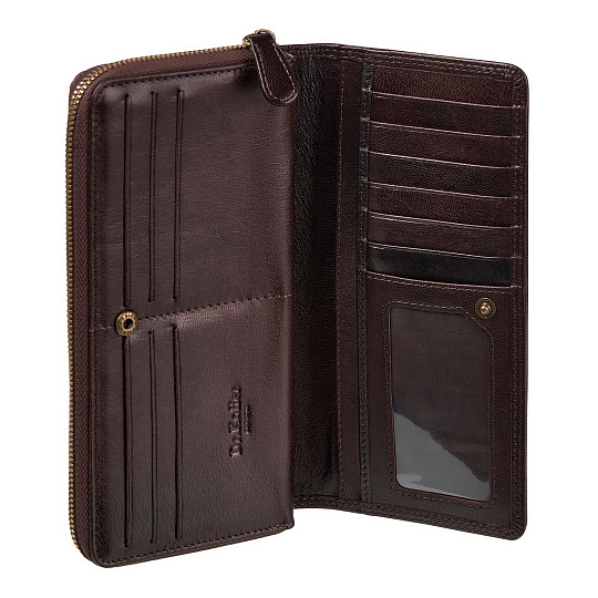 Портмоне Dr.Koffer из натуральной кожи коричневое