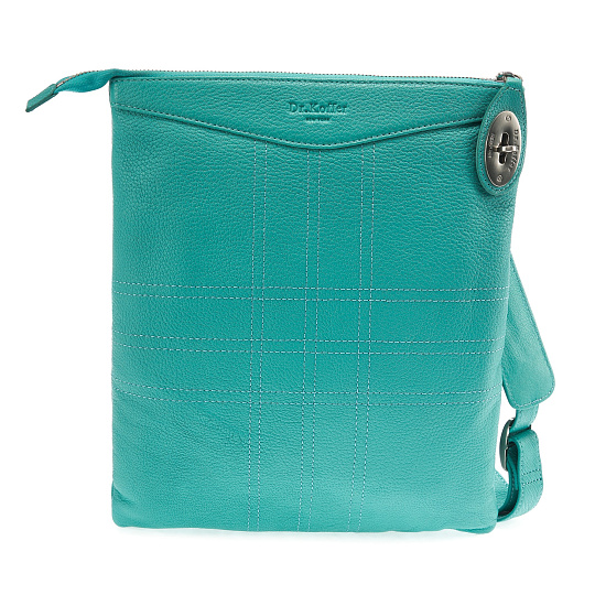 Сумка через плечо Dr.Koffer из натуральной кожи зеленая
