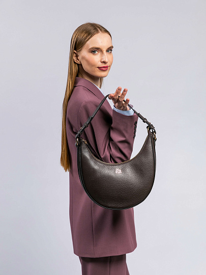 Женская сумка Dr. Koffer из натуральной кожи коричневая