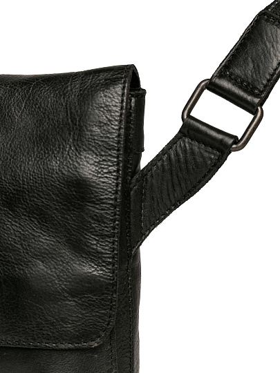 Сумка через плечо Dr.Koffer из натуральной кожи черная