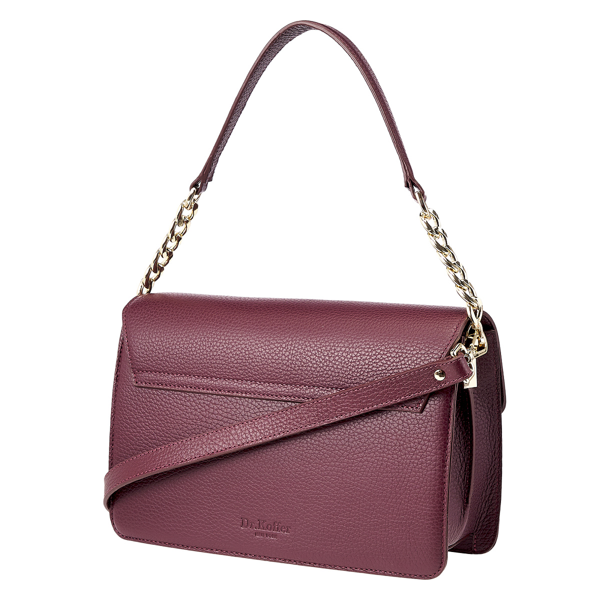 Женская сумка  Dr. Koffer из натуральной кожи бордовая