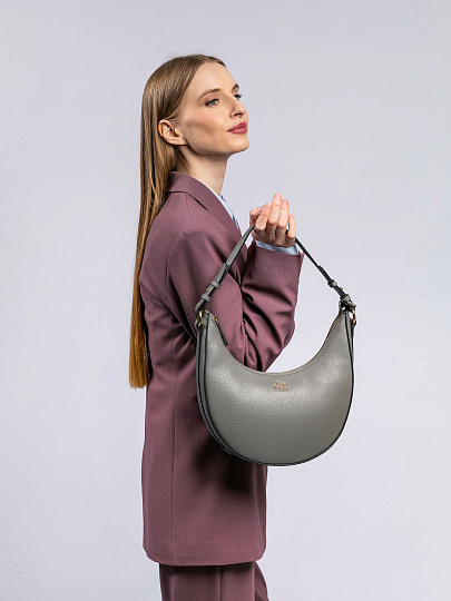 Женская сумка Dr. Koffer из натуральной кожи серая