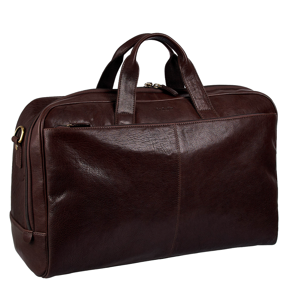 Сумка дорожная Dr.Koffer из натуральной кожи коричневая