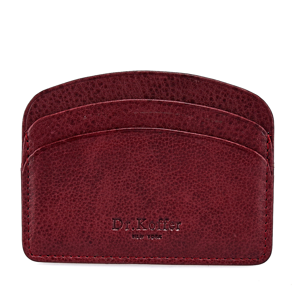 Кредитница Dr.Koffer из натуральной кожи бордовая